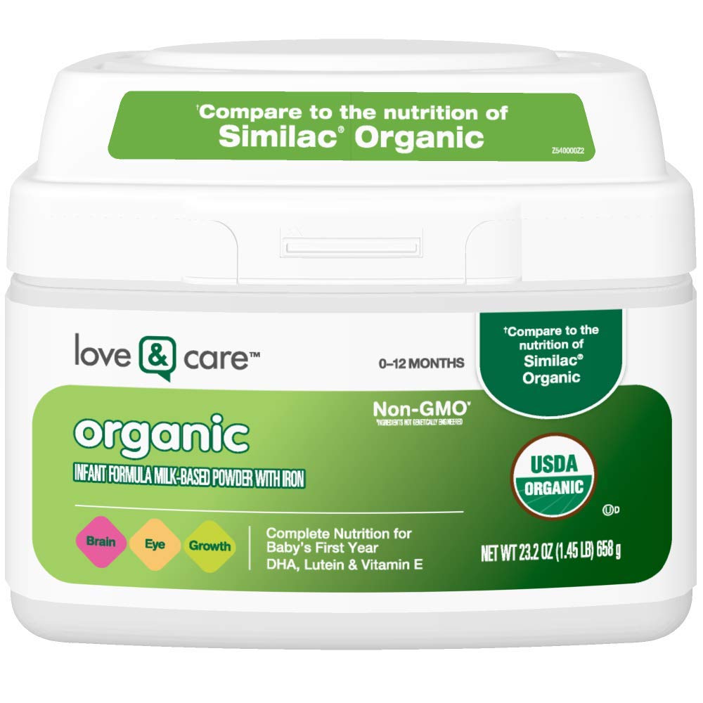 Love & Care Organic Infant Formula Milk-based Powder With Iron, 23.2 Ounce