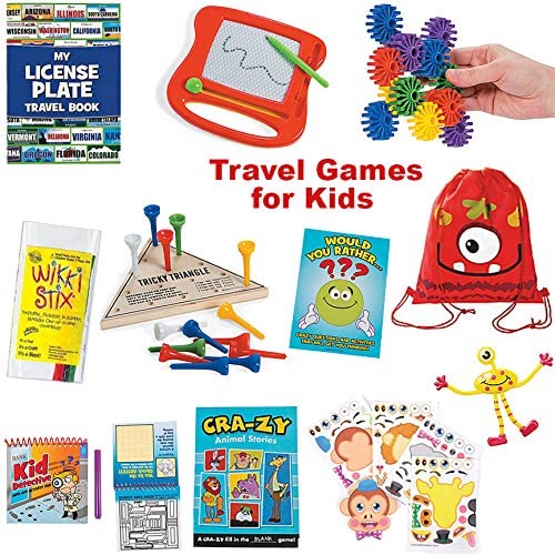 20 Piece Travel Activity Games Bag for Boys and Girls