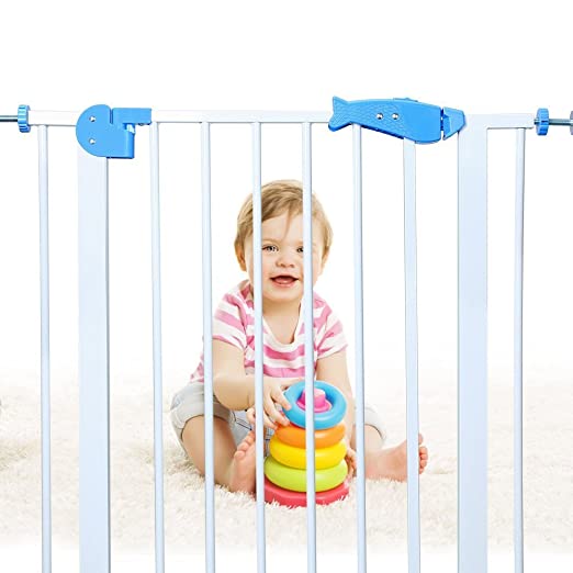 Baby Gates for Stairs, Extra Wide Pressure Mounted Safety Gates