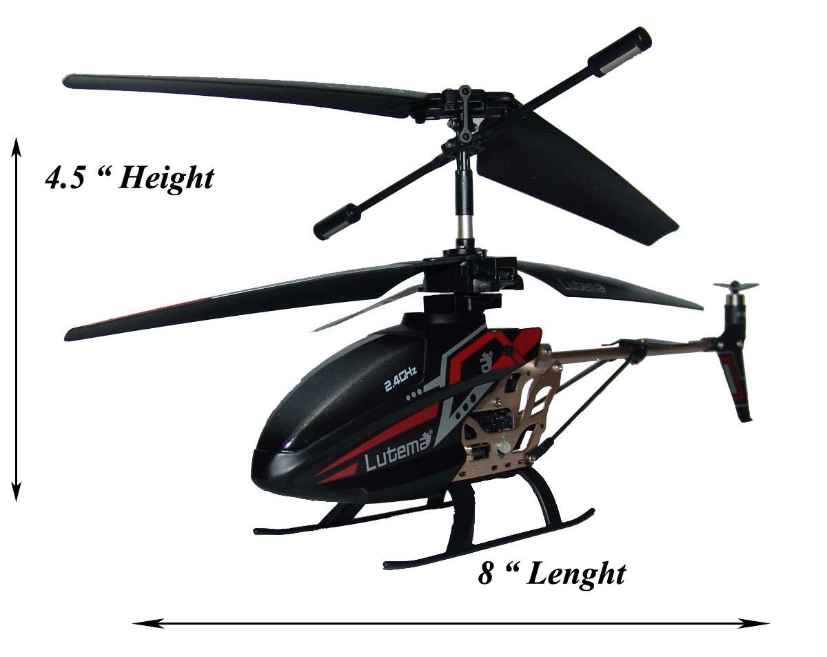 Lutema 2.4GHz Heligram Flight Simulator Remote Control Helicopter with LED SkyText Technology