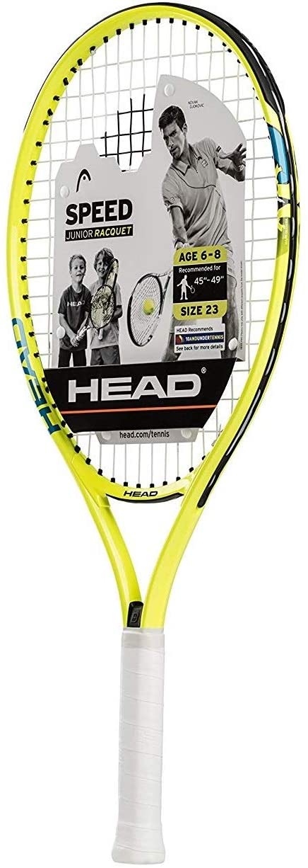 HEAD Speed Kids Tennis Racquet - Beginners Pre-Strung Head Light Balance Jr Racket - 23", Yellow