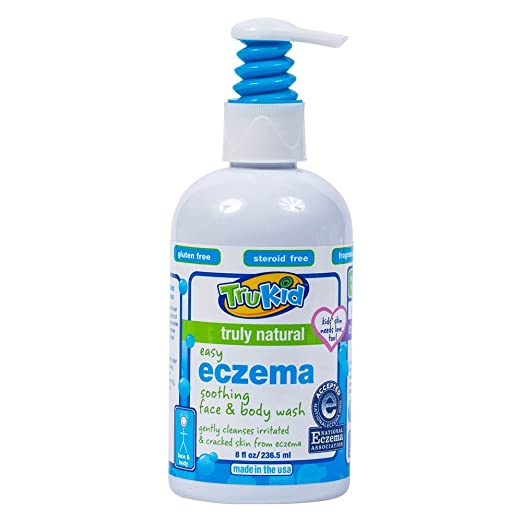TruKid Eczema Soothing Face and Body Wash - Gently Cleanses and Moisturizes Sensitive Skin, Unscented, 8 oz