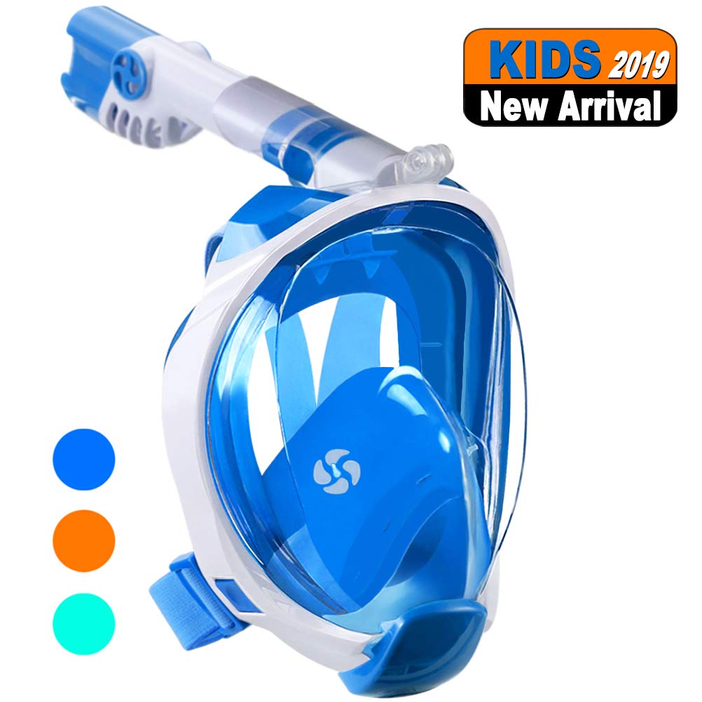 WSTOO Full Face Snorkel Mask,Advanced Safety Breathing System Allows You to Breathe More Fresh Air While Snorkeling