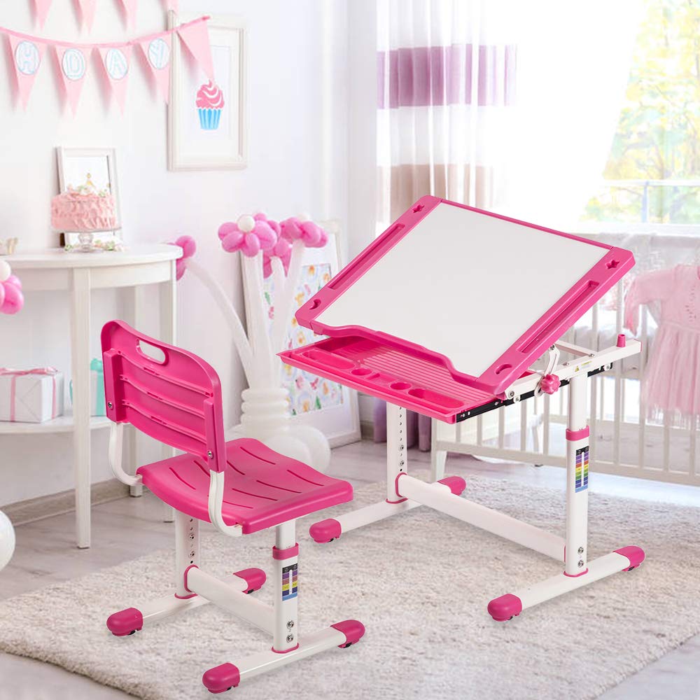 XXFBag Children Desk and Chair Set for Girls