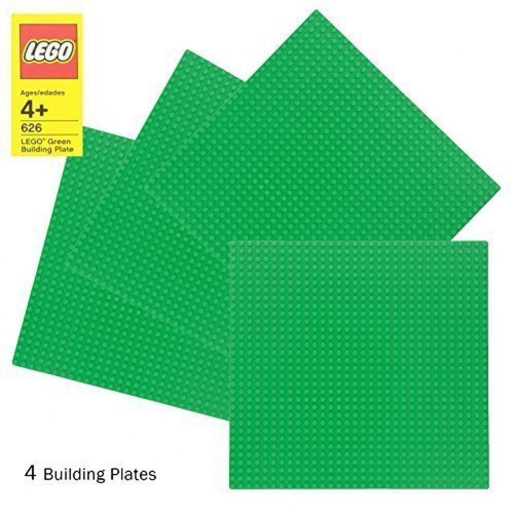 LEGO Green Baseplate 626 (10" x 10") Set of 4