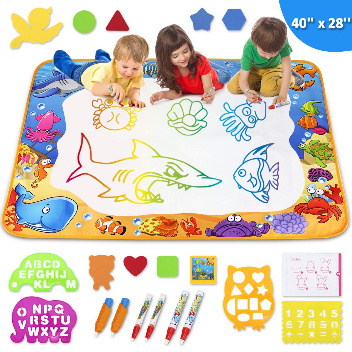 Toyk Aqua Magic Mat - Kids Painting Writing Doodle Board Toy