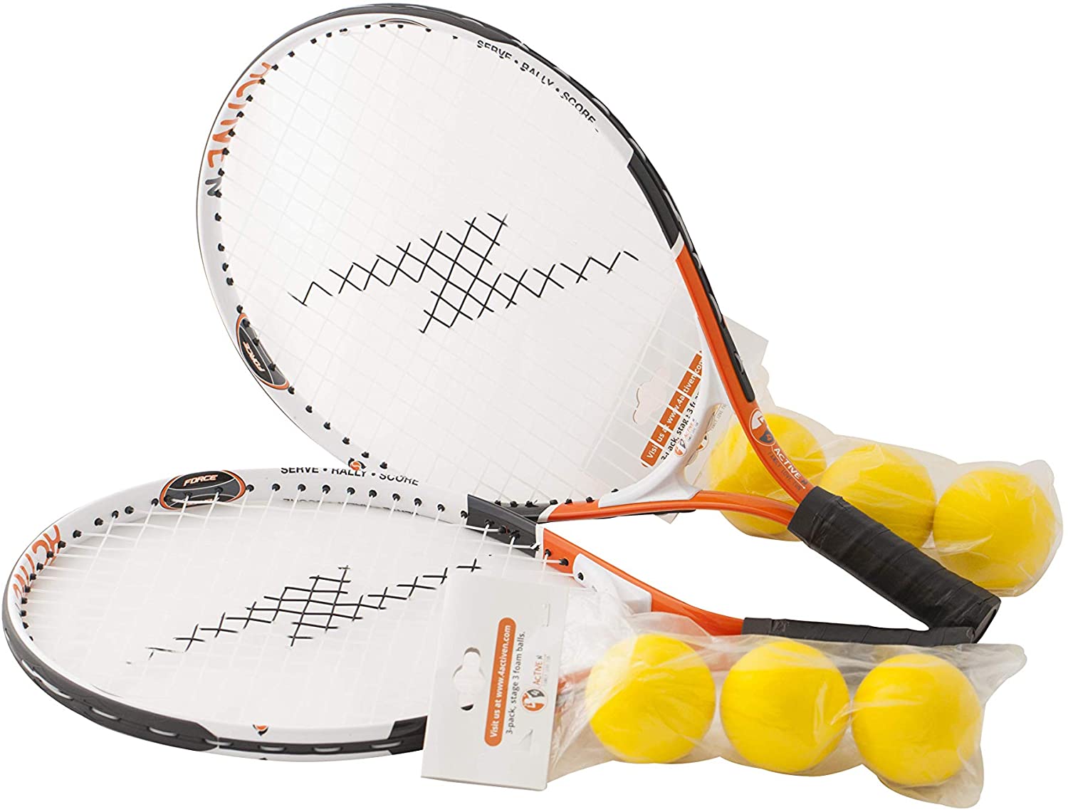 4 active n Tennis Racket for Kids, Fun for Children Ages 2-8, Includes Kids Tennis Racket and 3 Foam Tennis Balls