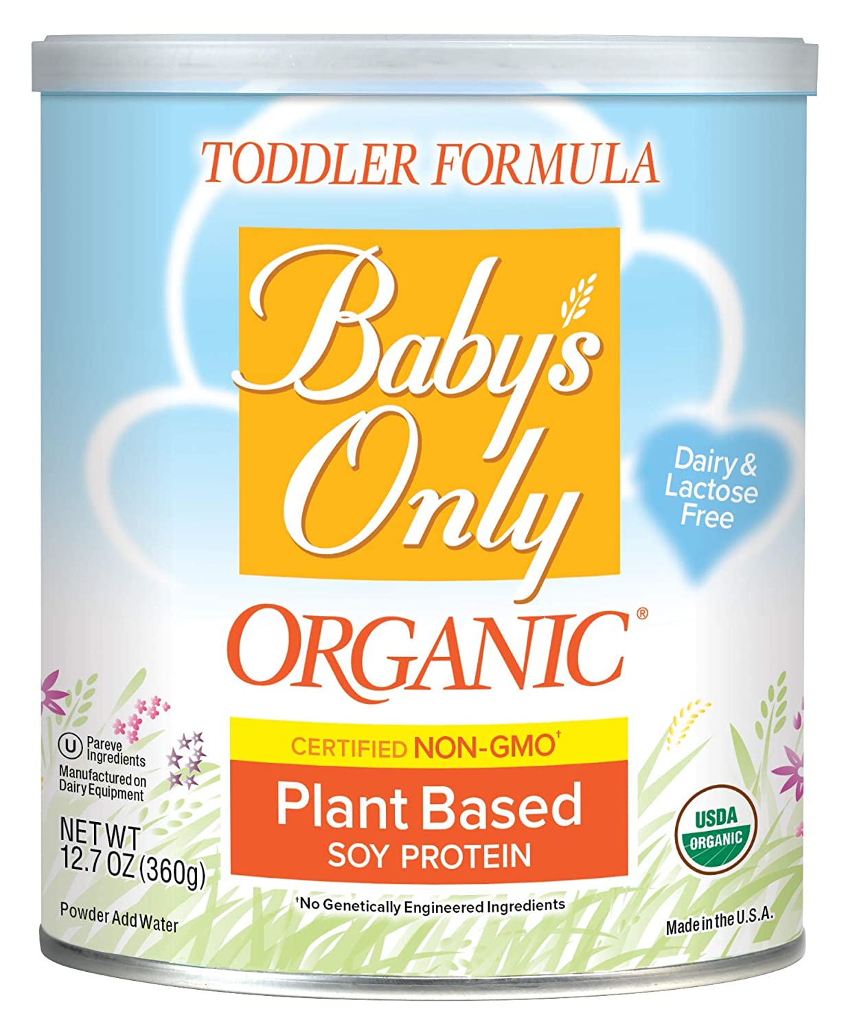 Baby's Only Soy Protein Toddler Formula - Non GMO, USDA Organic, Clean Label Project Verified