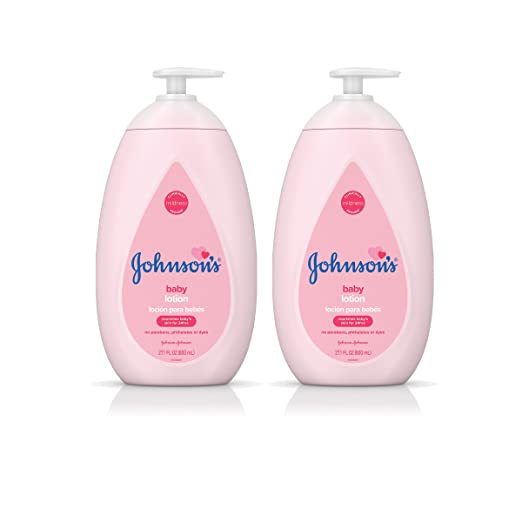 Johnson's Moisturizing Pink Baby Lotion with Coconut Oil, Hypoallergenic