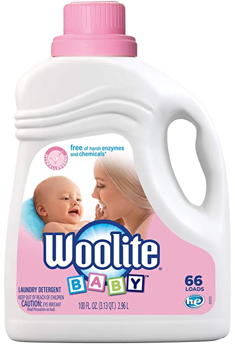 Woolite Baby Laundry Detergent, 66 Loads, Hypoallergenic Liquid Detergent, HE & Standard, Hand Wash