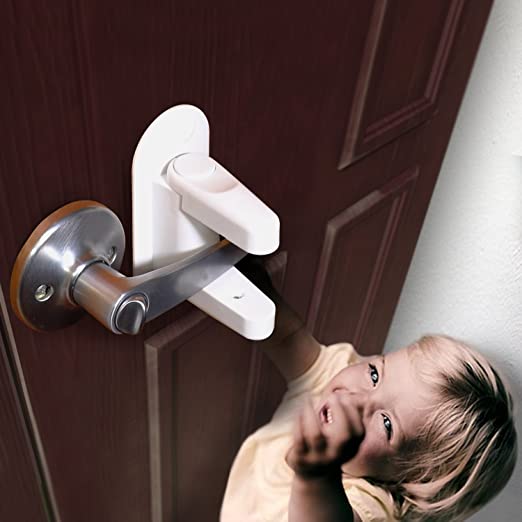 Door Lever Lock (2 Pack) Child Proof Doors & Handles 3M Adhesive - Child Safety By Tuut