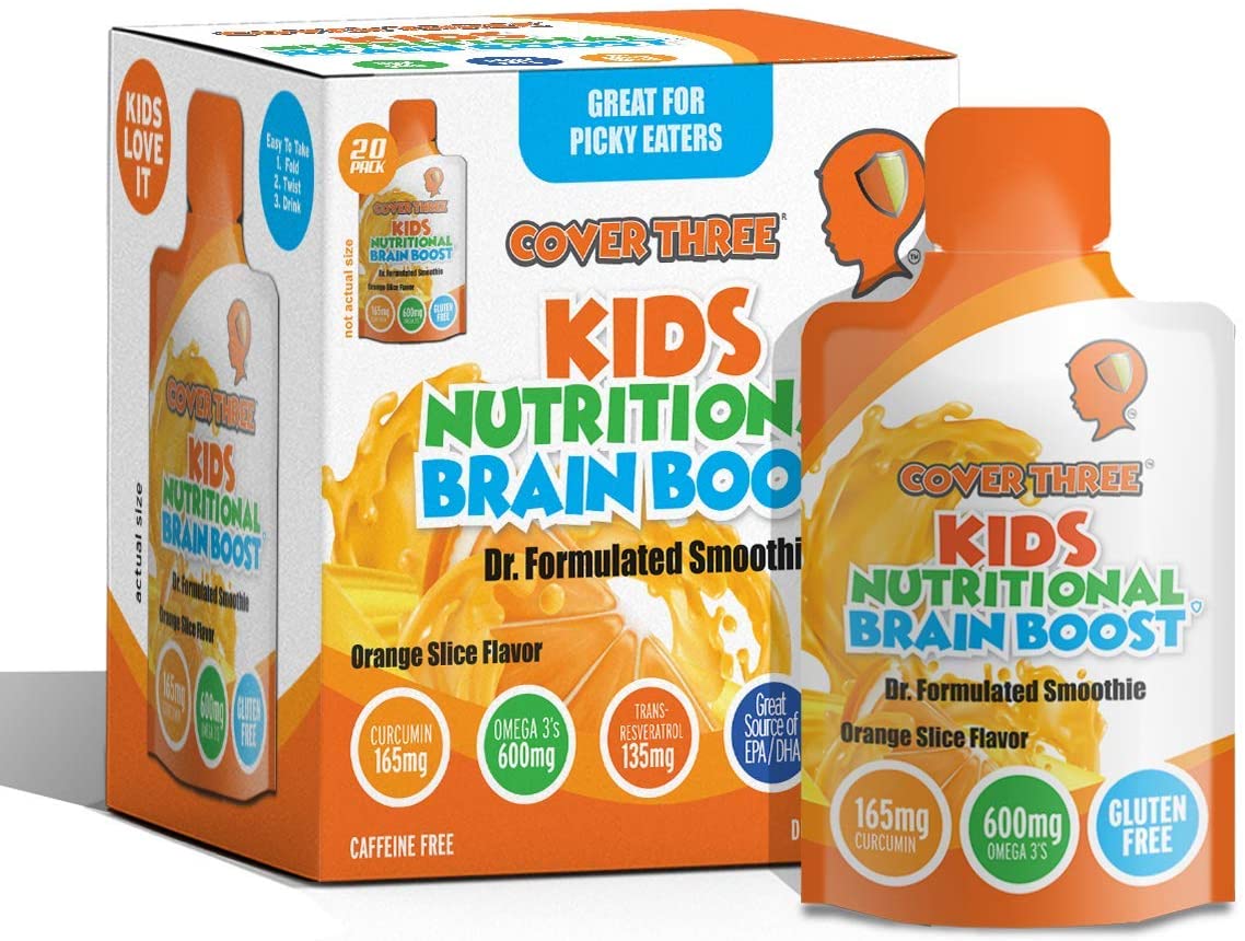 Kids Nutritional Brain Supplement with Immune Boosters - Healthy Brain Function, Vision & Heart Health