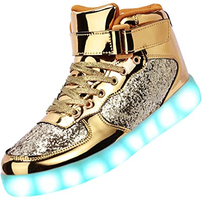 Odema Unisex LED Shoes High Top Light Up Sneakers