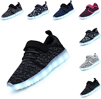 DEDU LED Light up Shoes for Kids Boys Girls Flashing Sneakers