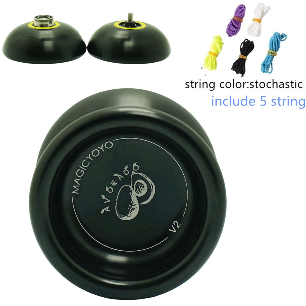 Yo Yos Party Favors Magicyoyo AVOCADO Pattern Black Yoyo Ball Unresponsive Yo Yos for Professional