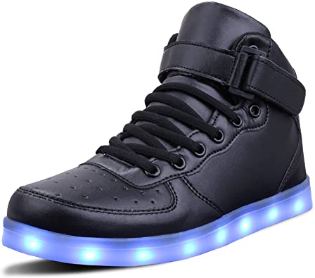 WONZOM LED Light Up Shoes USB Flashing Sneakers for Toddler/Kids Boots