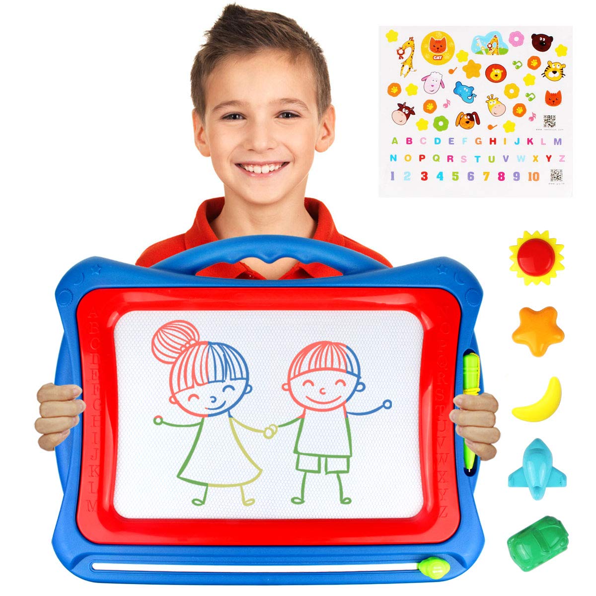 AMOSTING Magnetic Drawing Board, Travel Doodle Board Doodle Sketch Pad