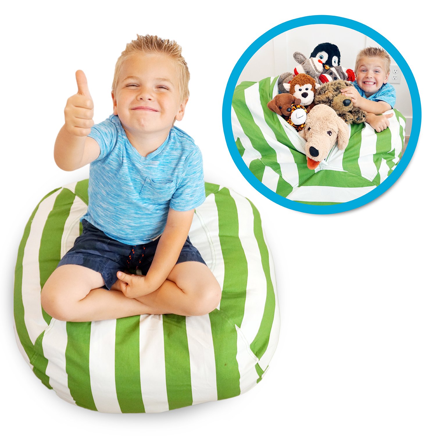 Soothing Company Stuffed Animal Bean Bag Chair for Kids - Extra Large Empty Beanbag