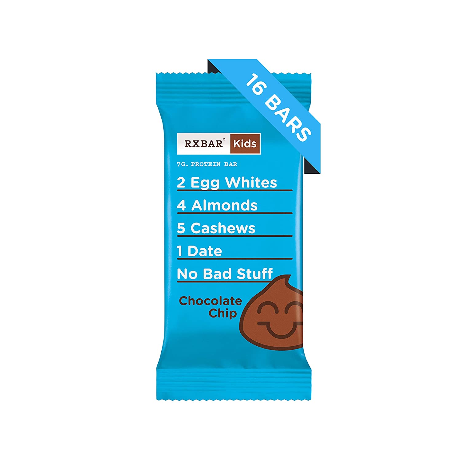 RXBAR Kids Whole Food Protein Bar, Chocolate Chip, 16 Count
