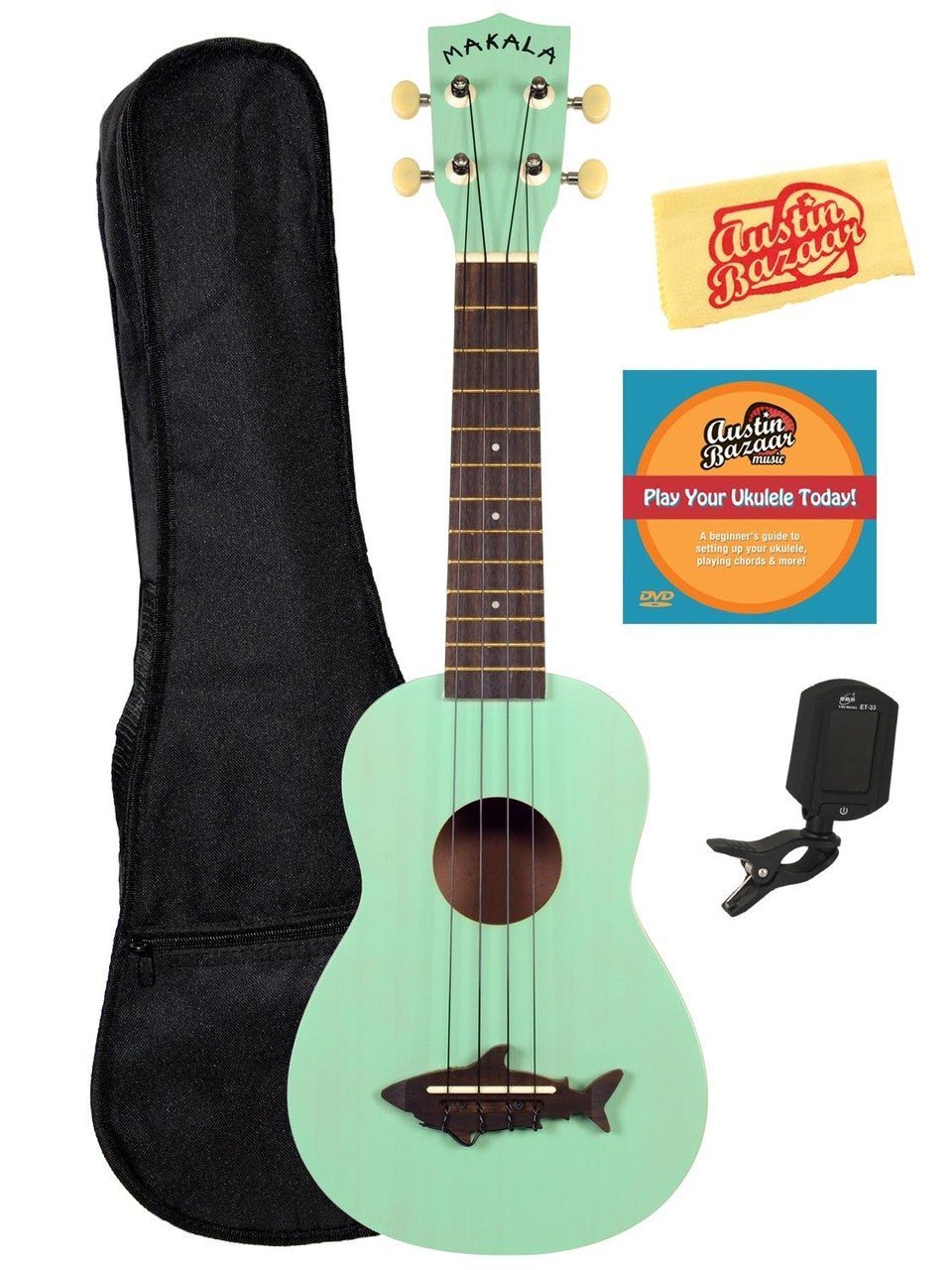 Kala MK-SS-GRN Makala Shark Soprano Ukulele