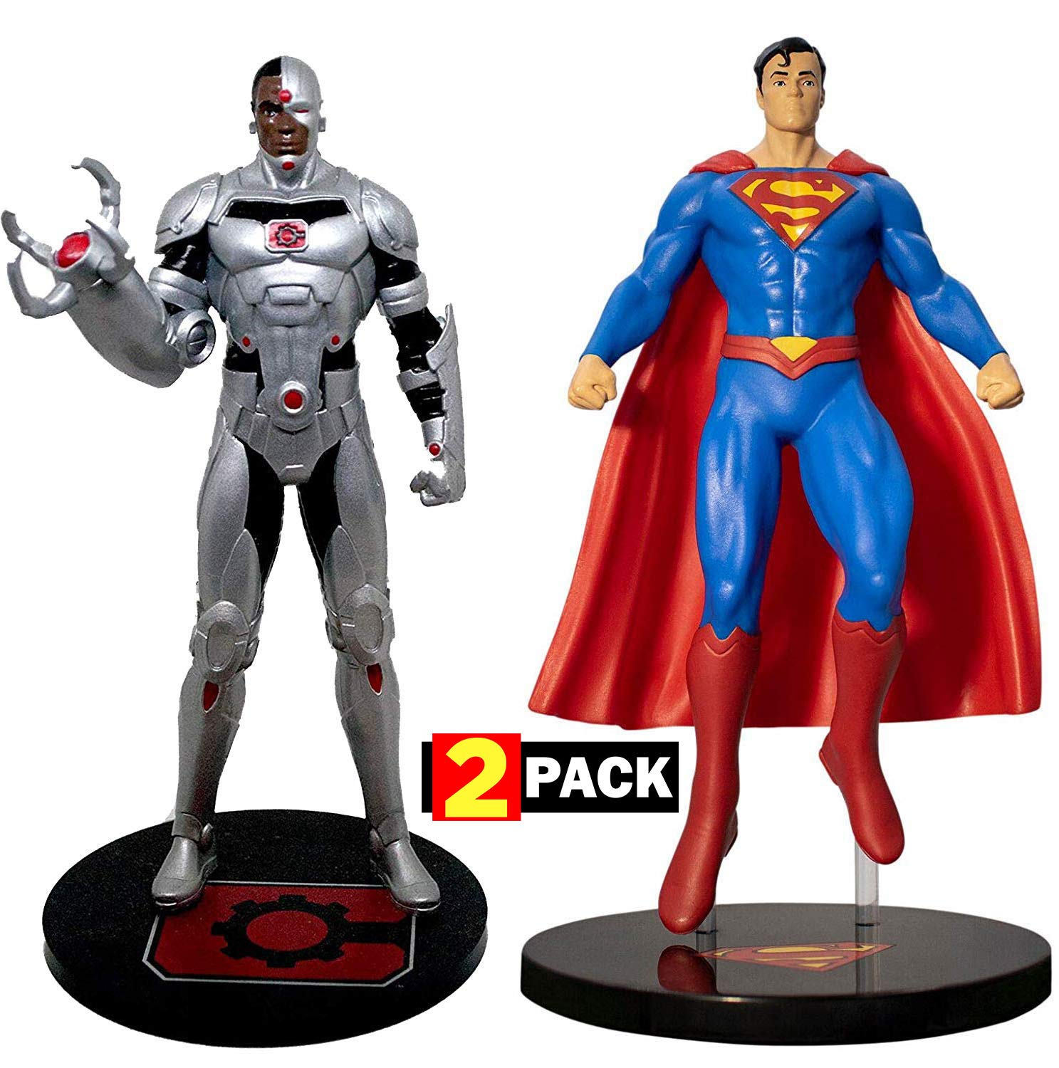 Cyborg & Superman Premium Figure Set 2-Pack | DC Comics Collectible Toy