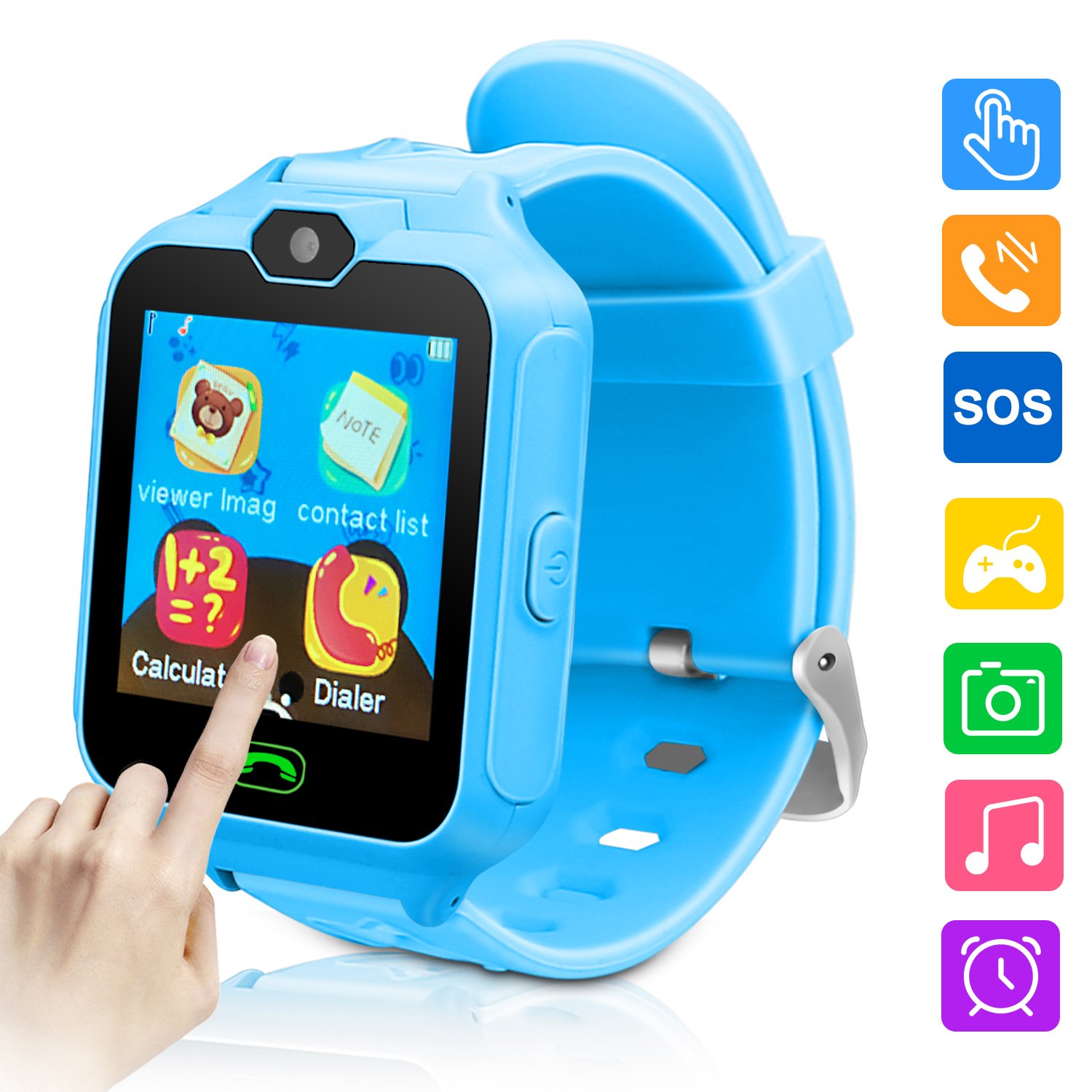 Smart Watch for Kids - 1.44 inch Touch Screen Camera Anti-Lost SOS Digital Wrist Watches