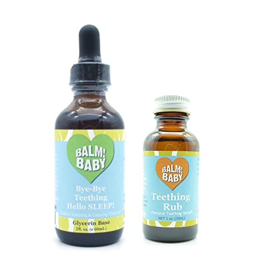 BALM! Baby *Teething Rescue Kit* All Natural Teething Tincture & Rub (Sweet Glycerin)