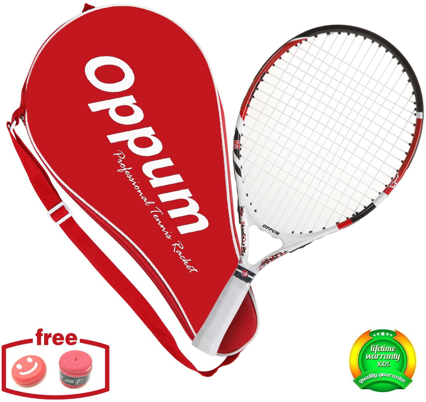 oppum US Open Junior Tennis Racket for Kids Children Toddlers, Coach Recommended Racquet, Include Tennis Bag Overgrip Vibration Dampener