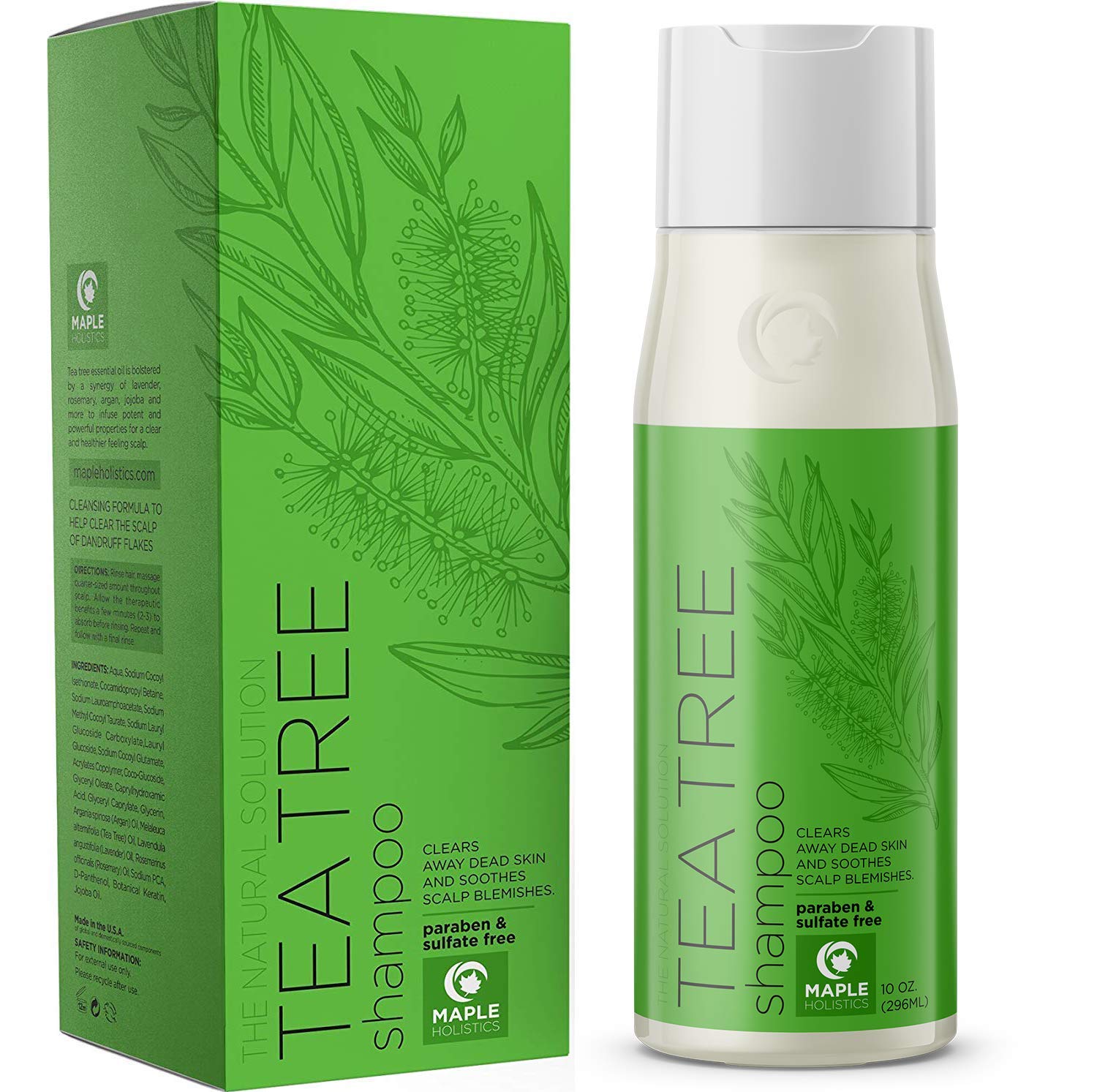 Pure Tea Tree Shampoo for Dandruff and Itchy Scalp
