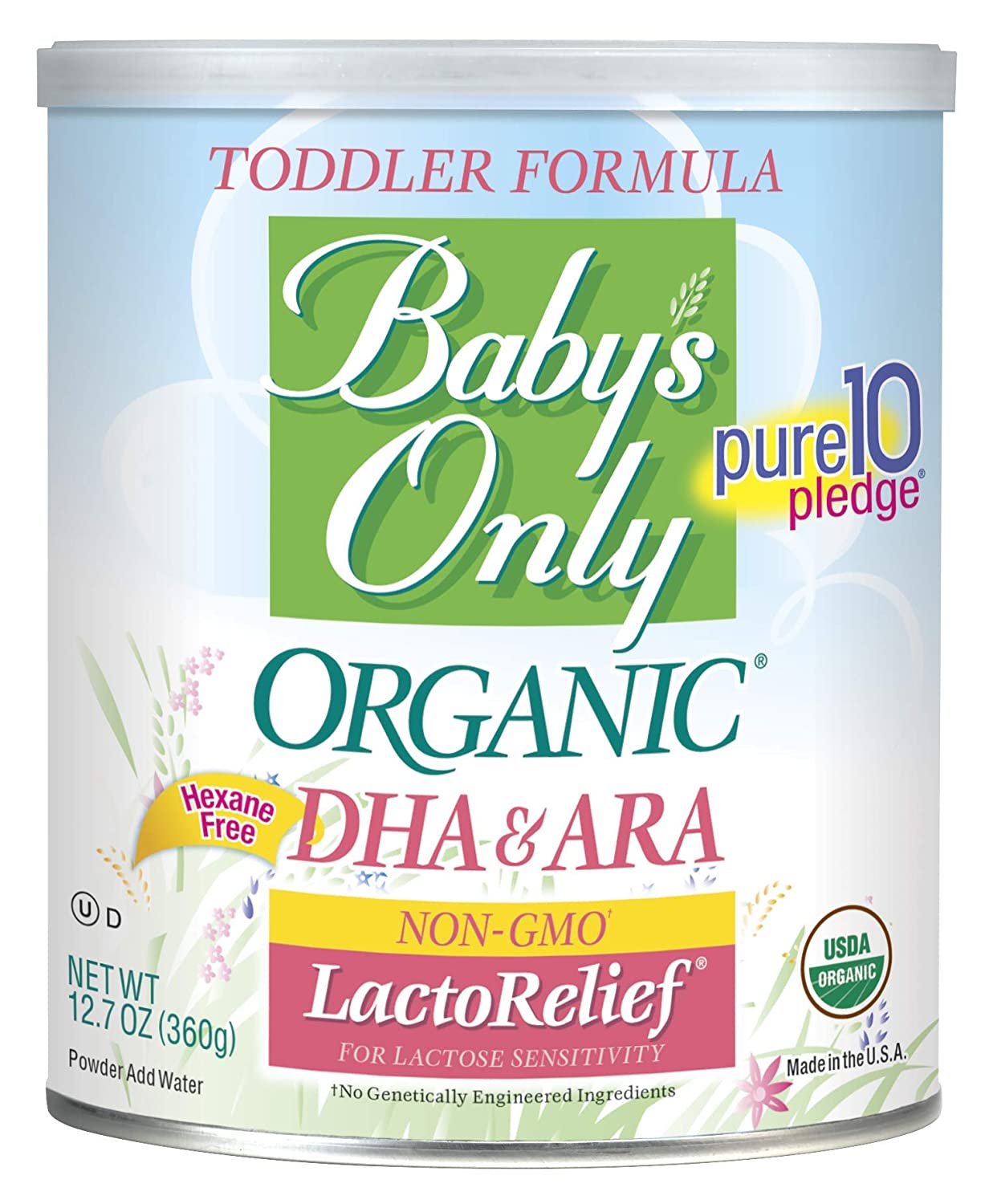 Baby's Only Organic Non-GMO LactoRelief with DHA & ARA Toddler Formula