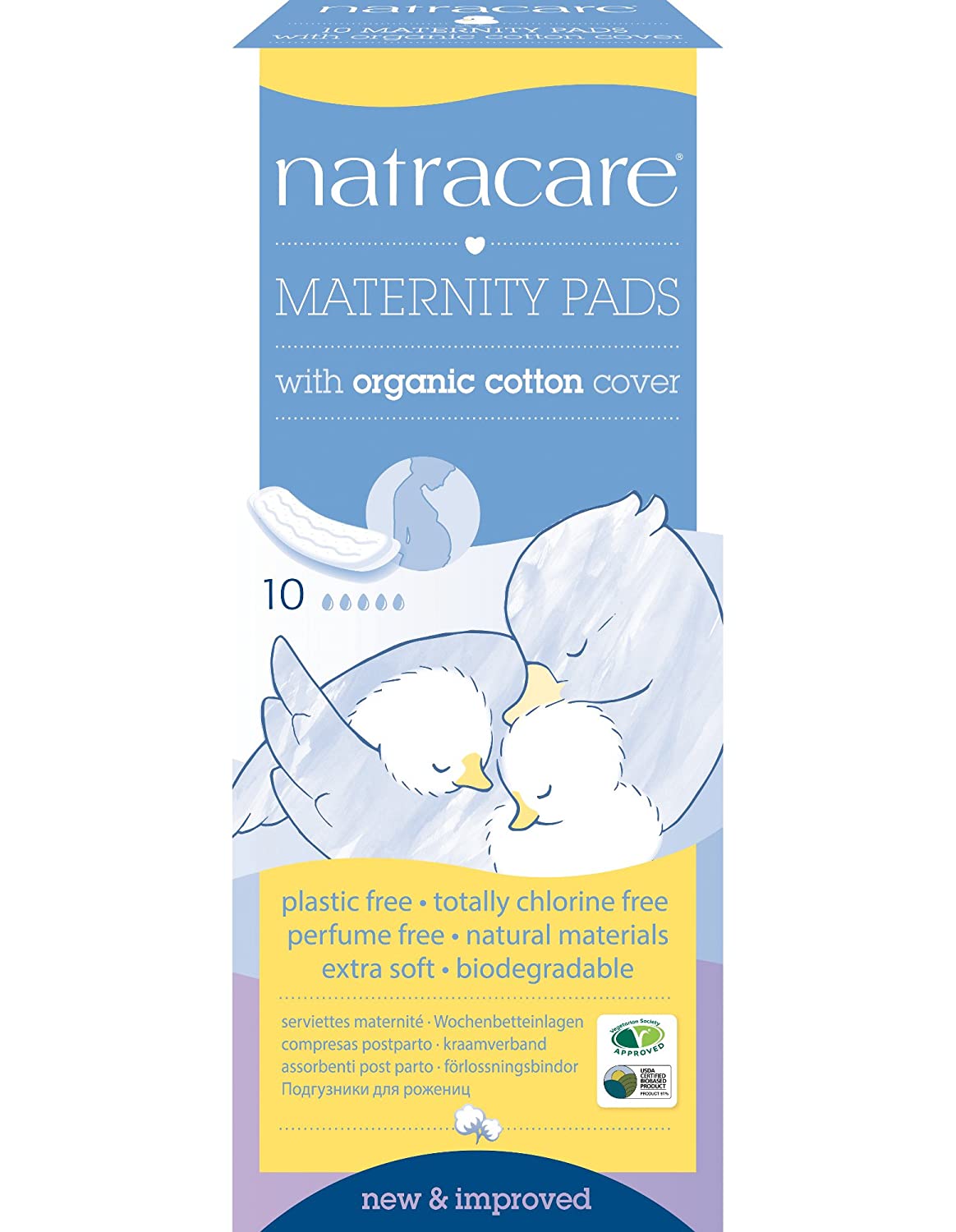 Natracare Organic Maternity Pads - Pack of 10 Pads