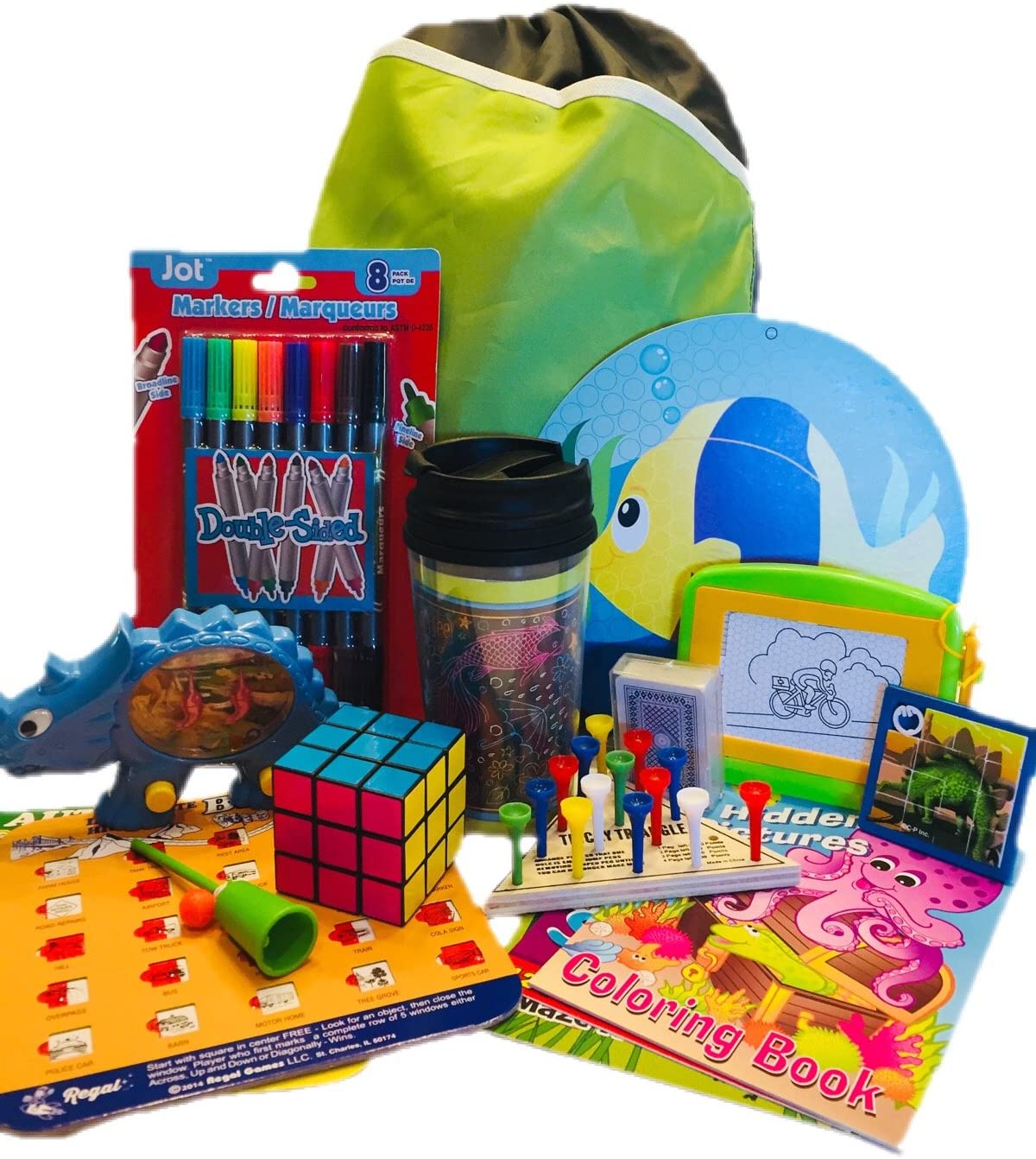Travel Activity Bag Kit for Kids - Keep children busy on the airplane or in the car