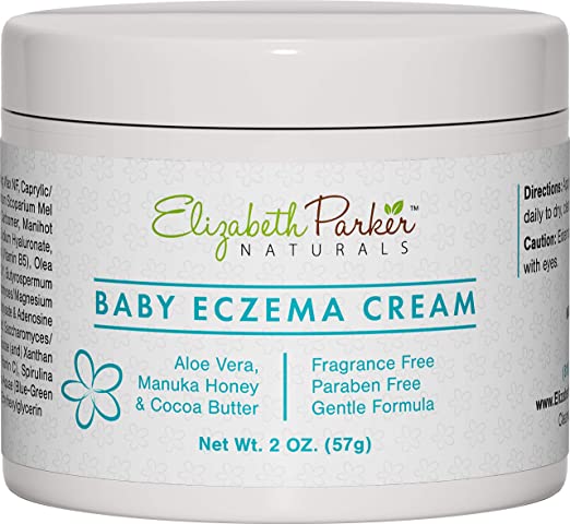 Baby Eczema Cream for Face & Body - Organic and Moisturizing Eczema Lotion with Manuka Honey Aloe Vera and Shea Butter - Relieves Cradle Cap, Diaper Rash, Redness, Dry and Itchy Skin (2 oz)
