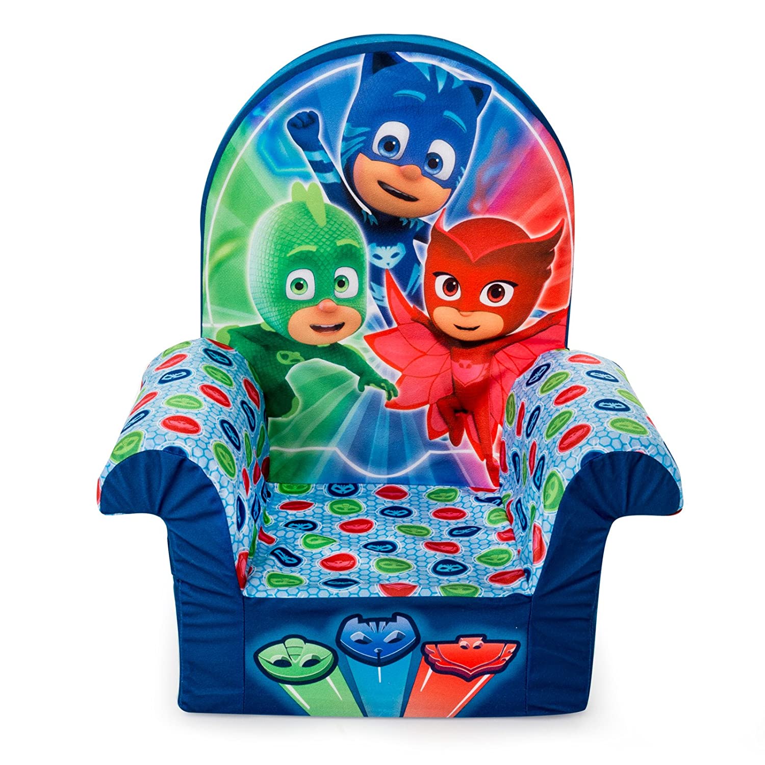 Marshmallow Furniture, Children's Foam High Back Chair, PJ Masks High Back Chair