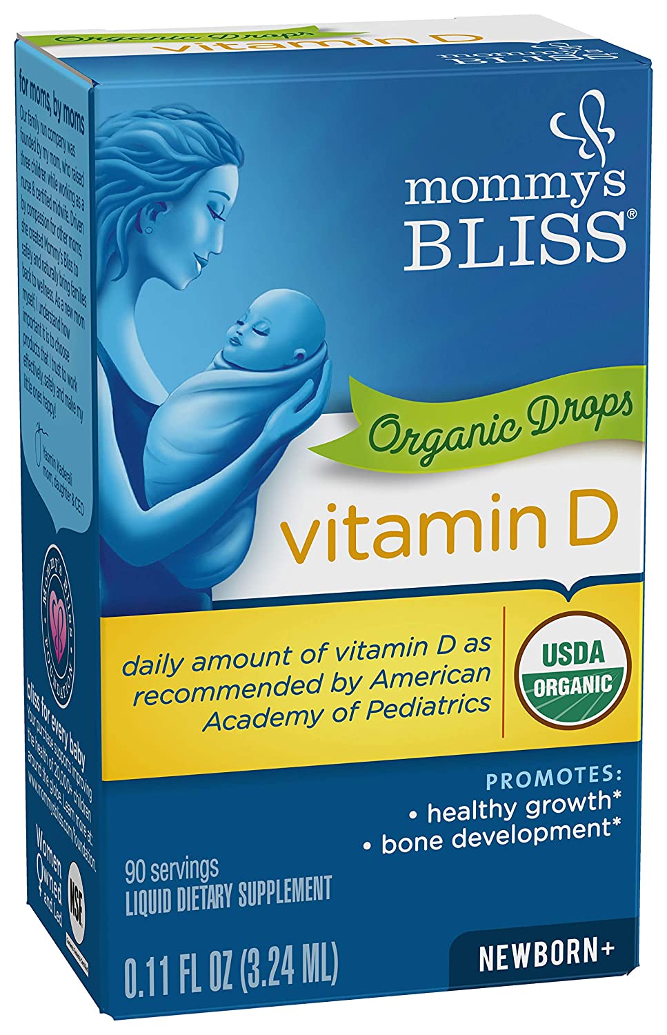 Mommy's Bliss Baby Vitamin D Organic Drops - Healthy Growth and Bone Development 