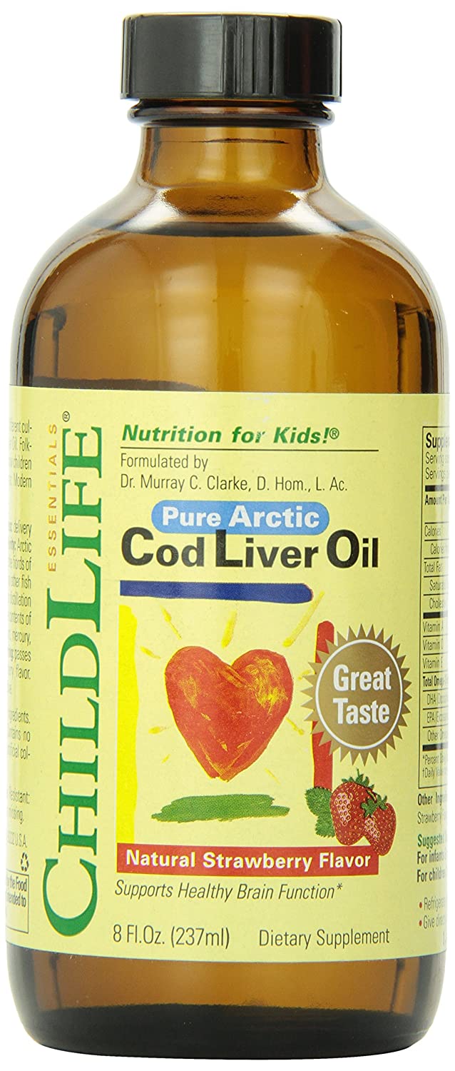 Child Life Cod Liver Oil, Glass Bottle, 8-Ounce