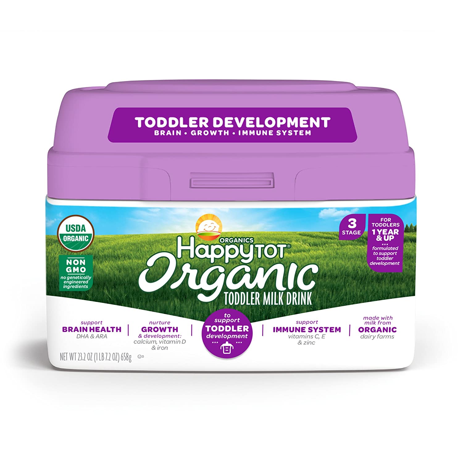 Happy Tot Organic Toddler Milk, 23.2 Ounce (Packaging May Vary)
