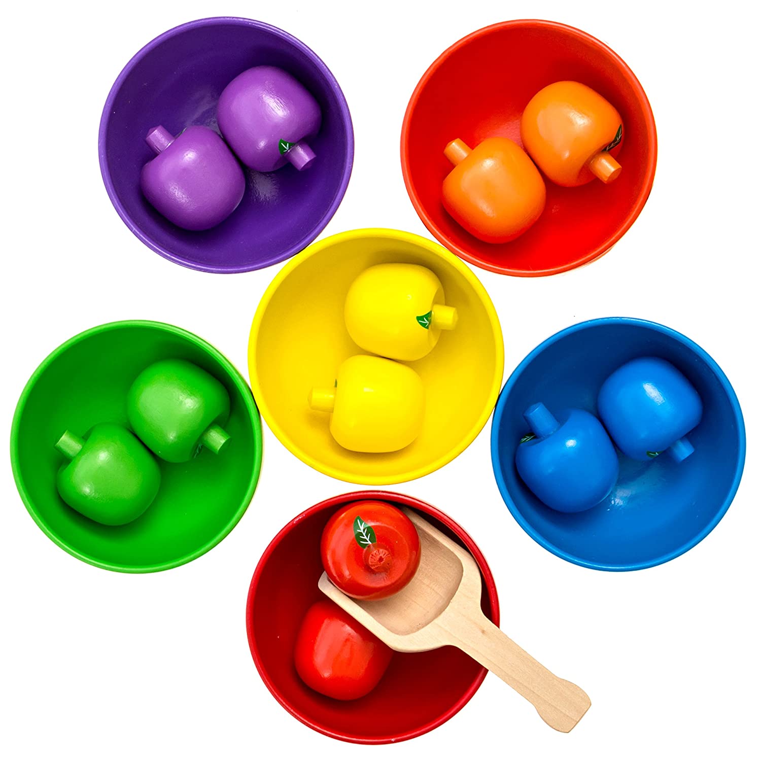 Tulamama Wooden Educational Toys for 3 Year Olds - Perfect for Learning Colors, Counting & Sorting Toys