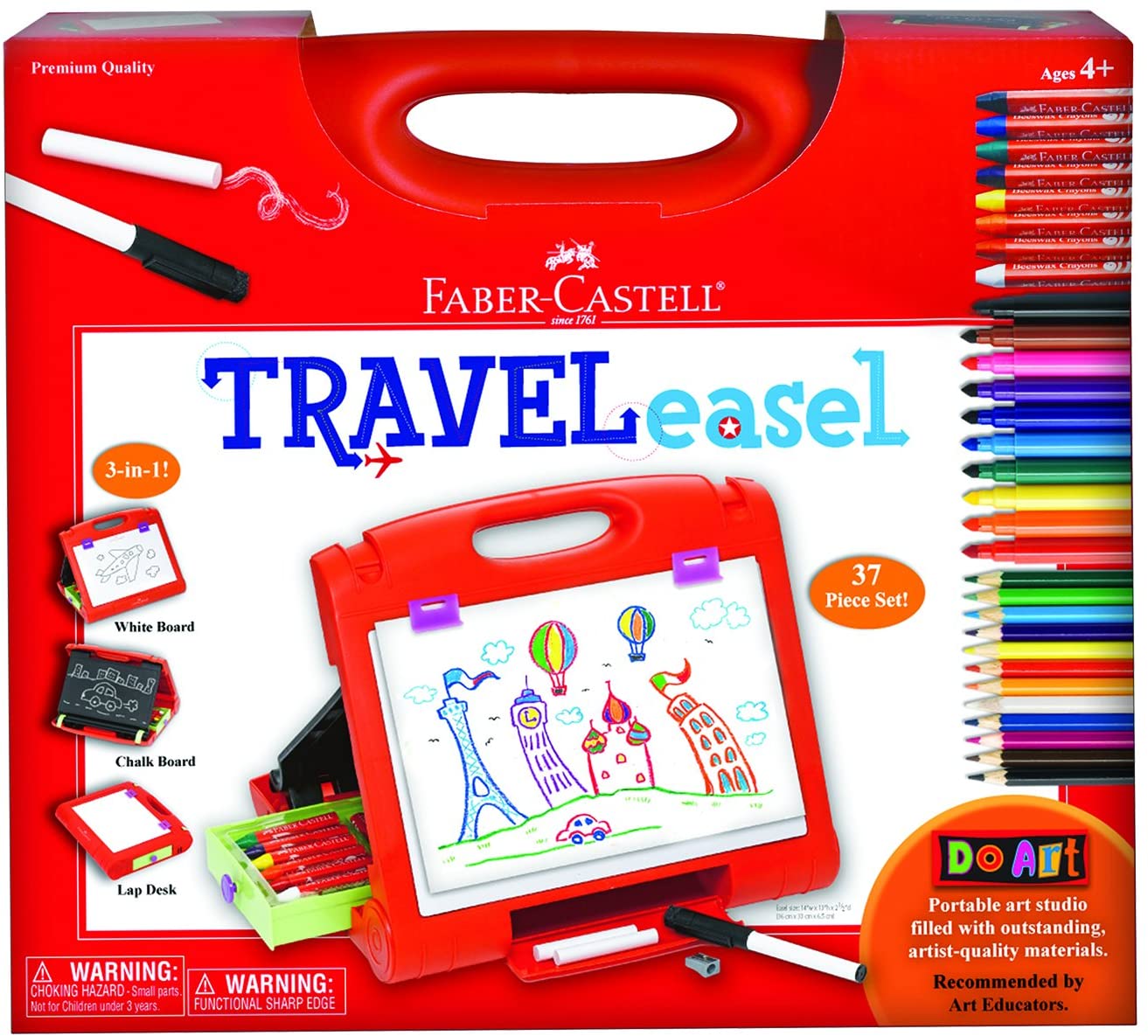 Faber-Castell Do Art Travel Easel - Portable Art Kit for Kids