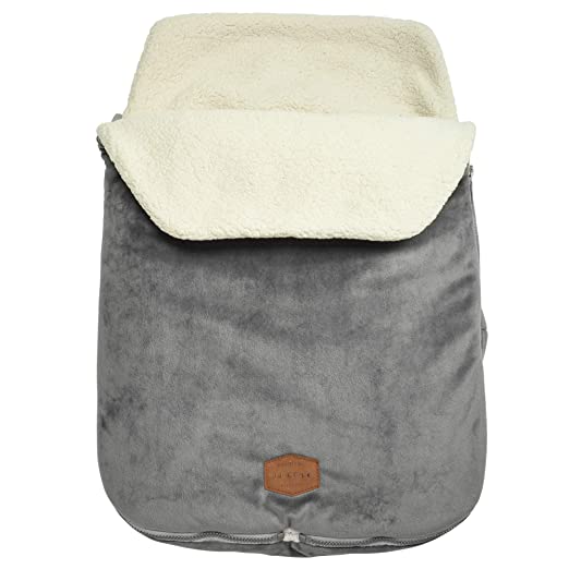 JJ Cole - Original Bundleme, Canopy Style Bunting Bag to Protect Baby from Cold and Winter Weather in Car Seats and Strollers, Graphite, Infant
