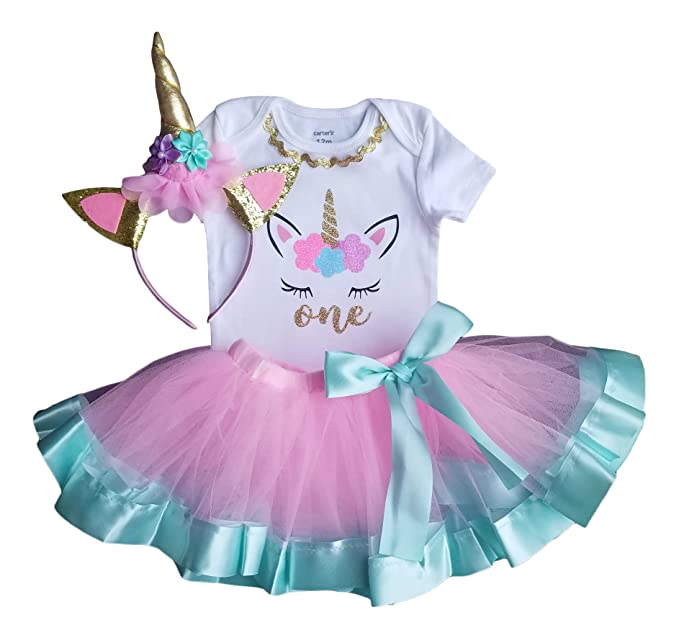 1st Birthday Outfit Baby Girl Tutu - Unicorn