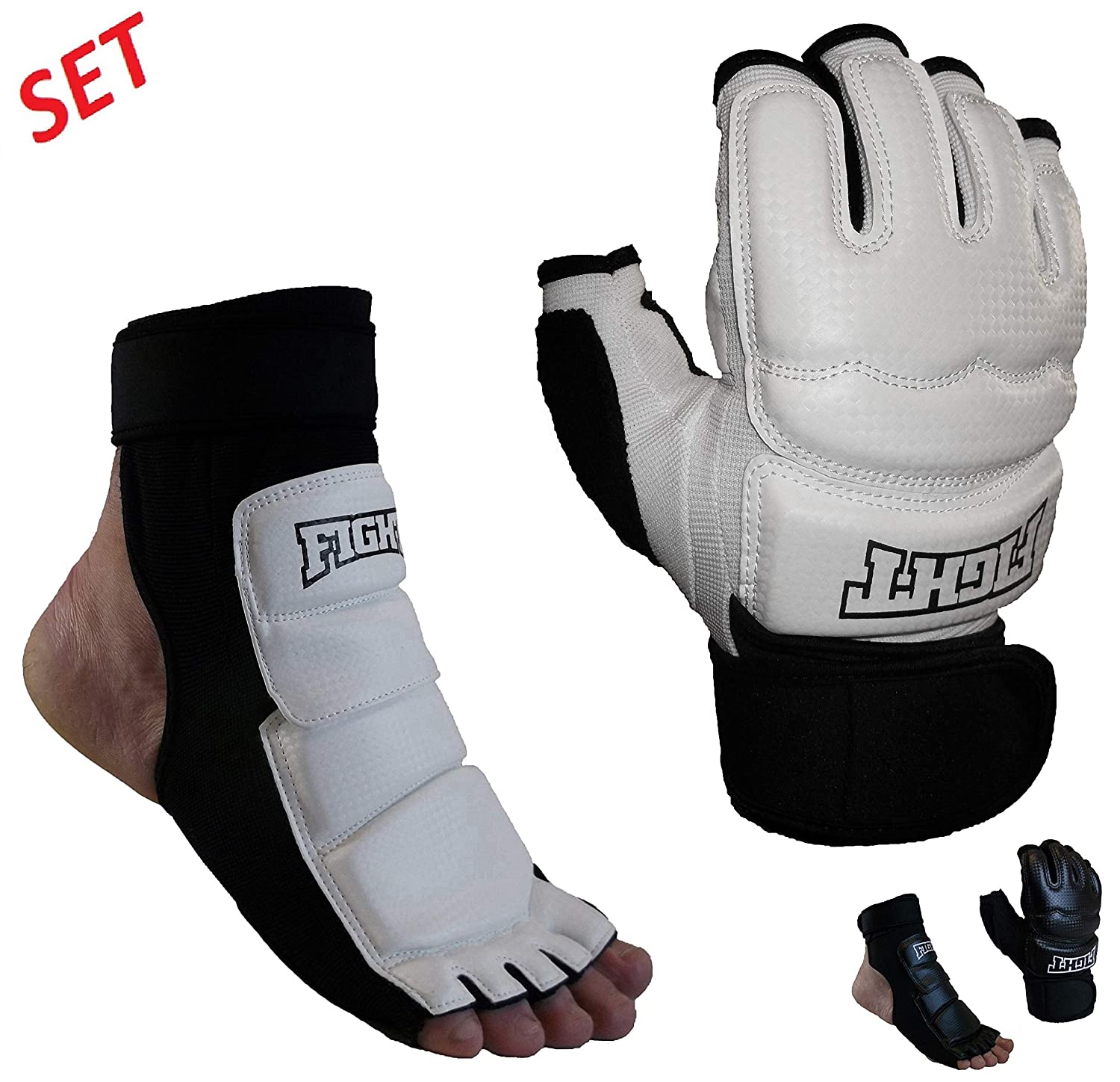 Sparring Set MMA Gloves Hand Foot Protector Taekwondo Sparring Gear