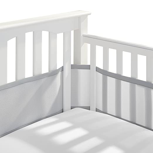 BreathableBaby Classic Patented, Safer for Baby, Anti-Bumper, Non-Padded, Breathable Mesh Crib Liner