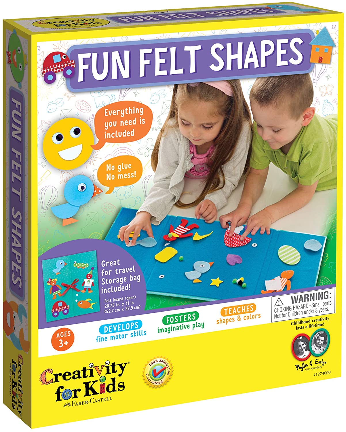 Creativity for Kids My First Fun Felt Shapes - Travel Friendly Felt Board for Toddlers
