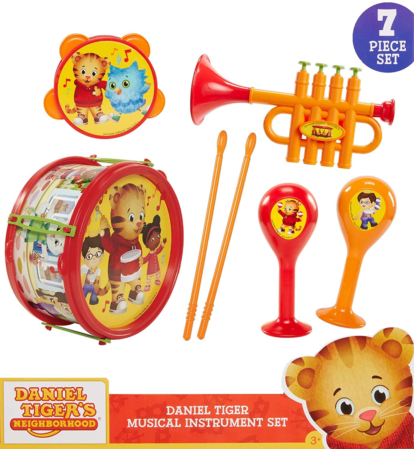 Daniel Tiger's Neighborhood Musical Instrument Playset, Multicolor