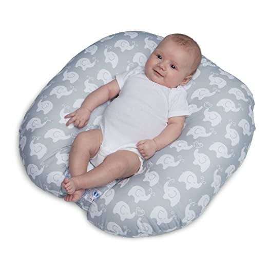 Boppy Original Newborn Lounger, Elephant Love Gray