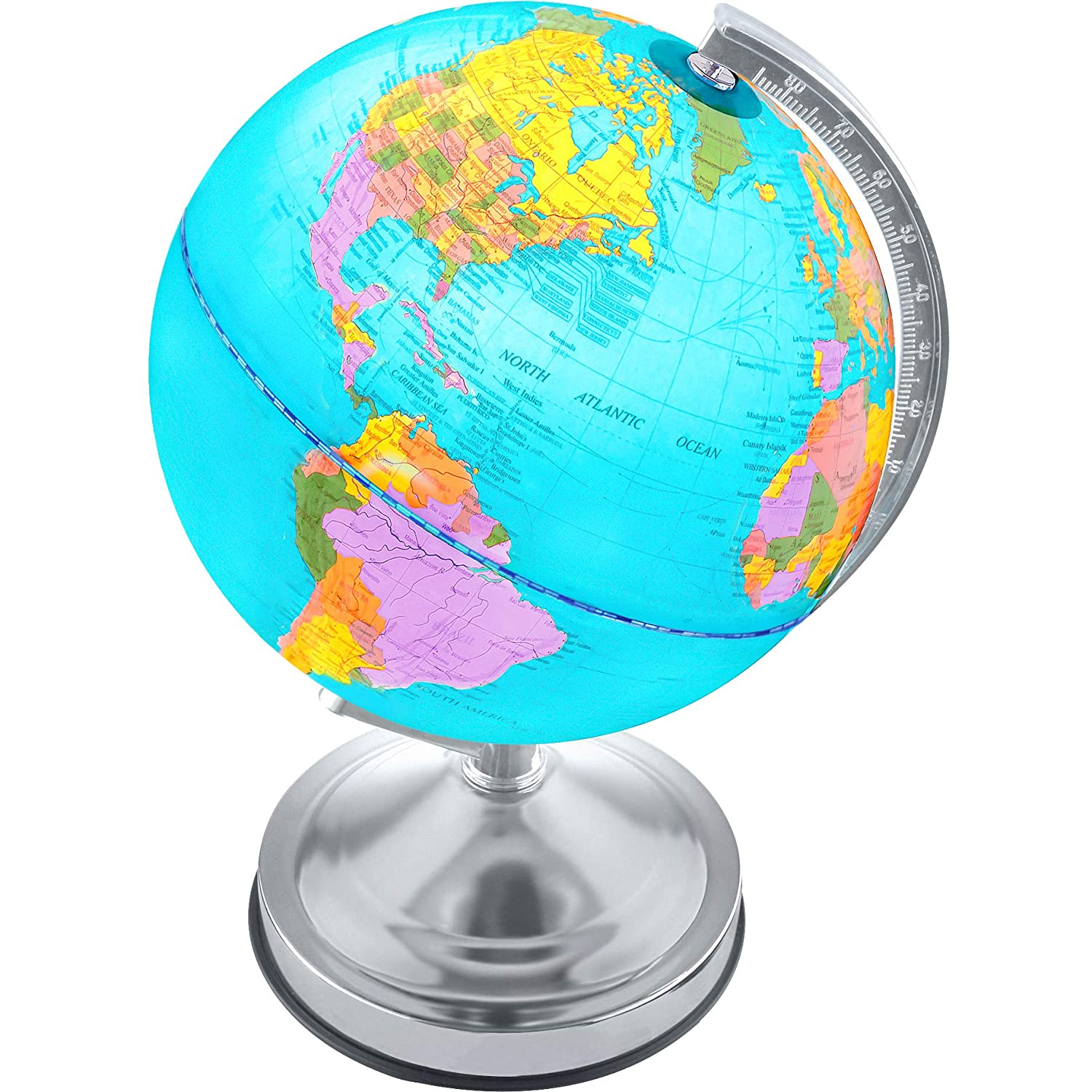 Illuminated Kids Globe with Stand – Educational Gift with Detailed World Map and LED Night Light