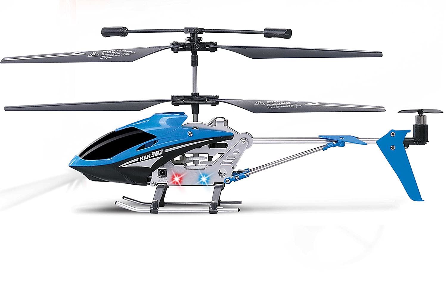 Haktoys HAK303 Infrared Control 3.5 Channel 9'' RC Helicopter with Gyroscope Stabilization & LED Lights