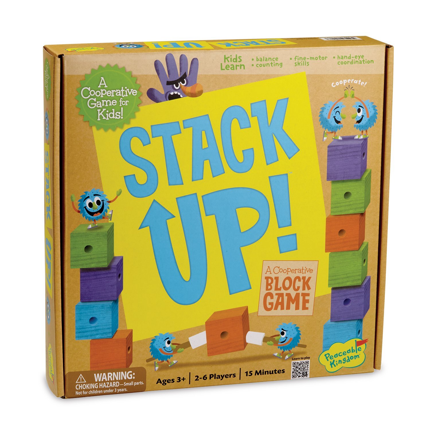 Peaceable Kingdom Stack Up! Award Winning Preschool Skills Builder Game for Kids