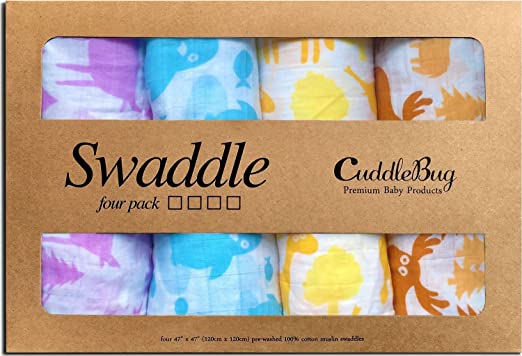 Muslin Swaddle Blankets by CuddleBug